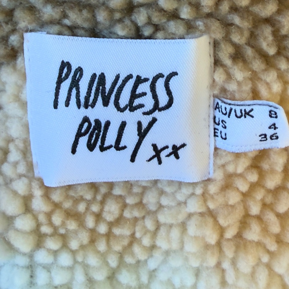 Princess Polly Doria Plaid Sherpa Cabincore Teddy Jacket - Picture 6 of 9